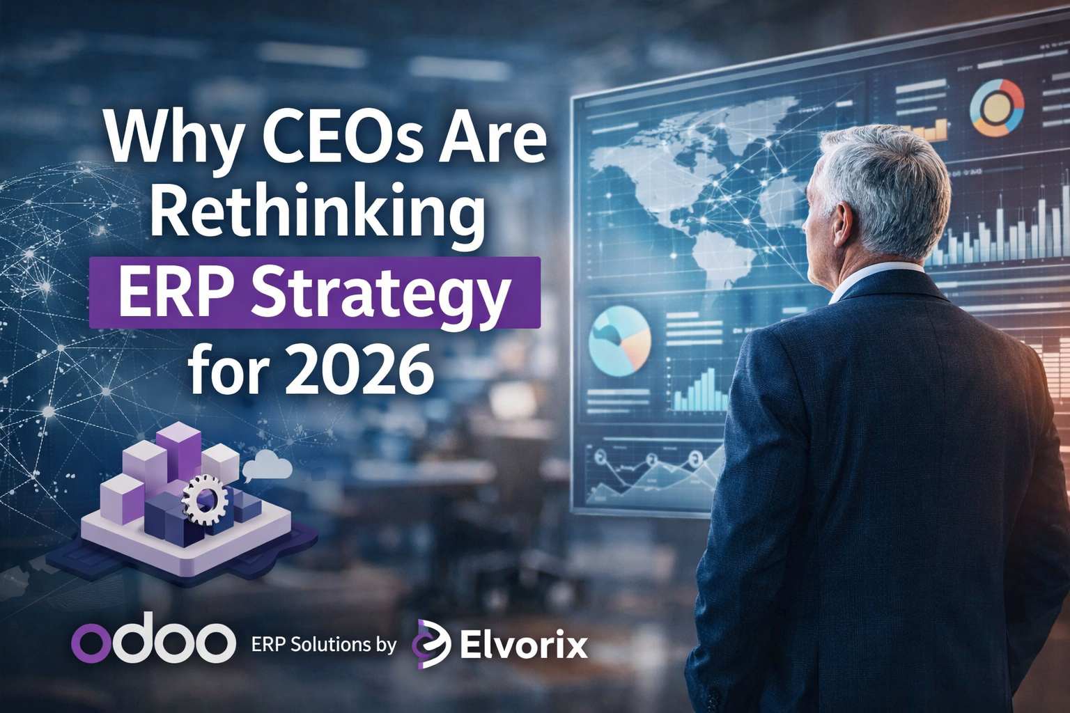 CEO reviewing ERP dashboard for strategic decision making